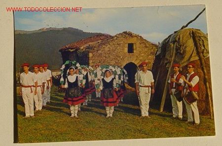 Postales: 45 - ESPA&Ntilde;A TIPICA . FOLKLORE VASCO . Circulada . - Foto 1