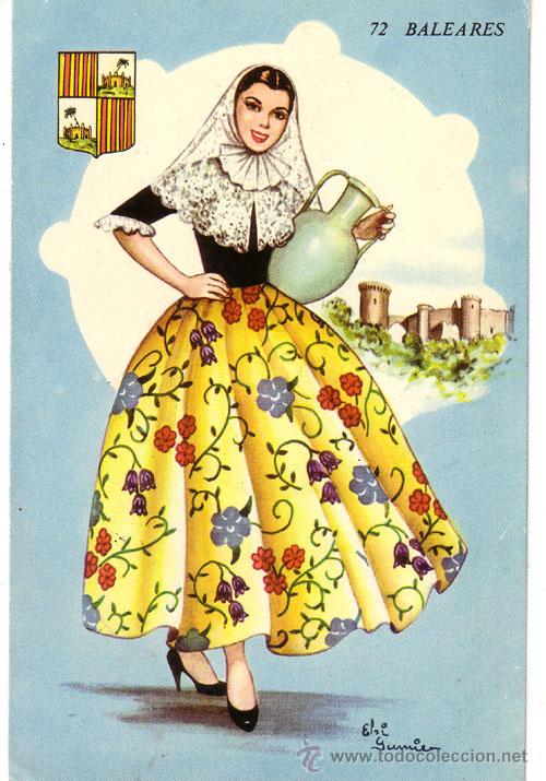 Postales: N&ordm; 2521 BALEARES TRAJE TIPICO - Foto 1