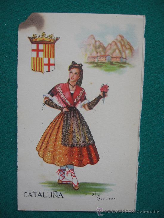 Postales: TRAJES REGIONALES - CATALU&Ntilde;A - Foto 1