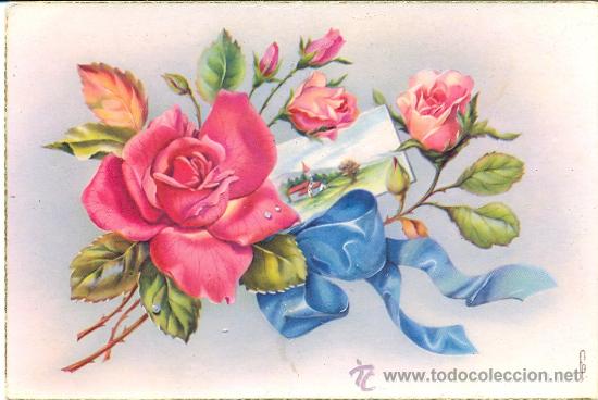 Postales: POST 297 - POSTAL CIRCULADA DE FLORES - Foto 1