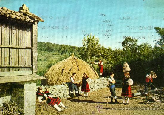 Postales: POSTAL CIRCULADA DE GALICIA,FOLKLORE GALLEGO - Foto 1