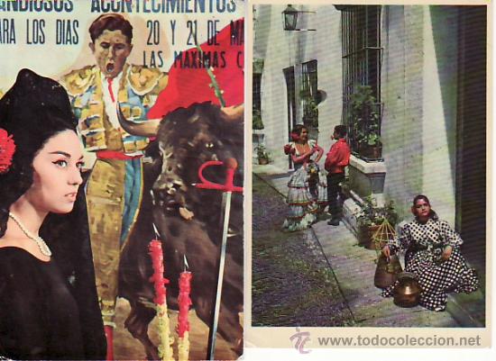 Postales: LOTE DE 2 POSTALES TIPICOS -ESPA&Ntilde;A TIPICA - Foto 1