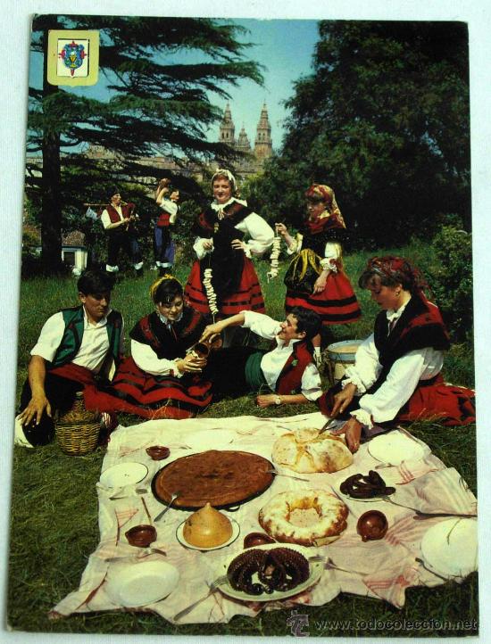 Postales: Postal Galicia Xantar de Romaxe Comida de romer&iacute;a - Foto 1
