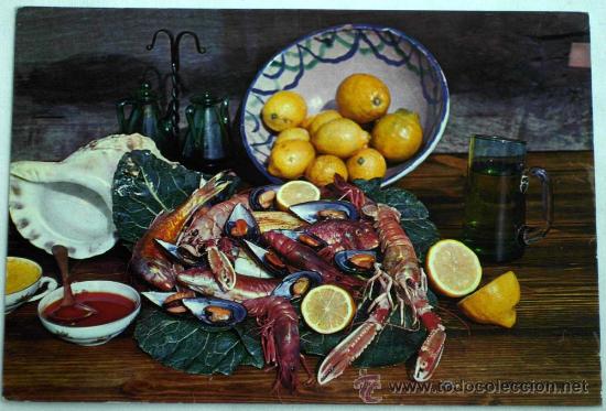 Postales: Postal Platos t&iacute;picos parrillada mariscos - Foto 1