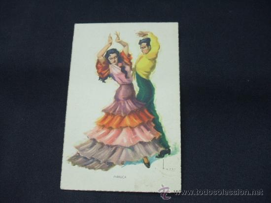 Postales: FOLKLORE ESPA&Ntilde;OL - BAILES ANDALUCES - FARRUCA - - Foto 1