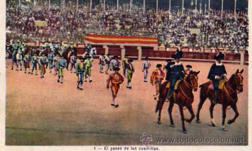 Postales: EL PASEO DE LAS CUADRILLAS SIN CIRCULAR - Foto 1
