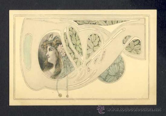 Postales: Postal MODERNISTA: Mujer (Ed. MM Vienne) - Foto 1