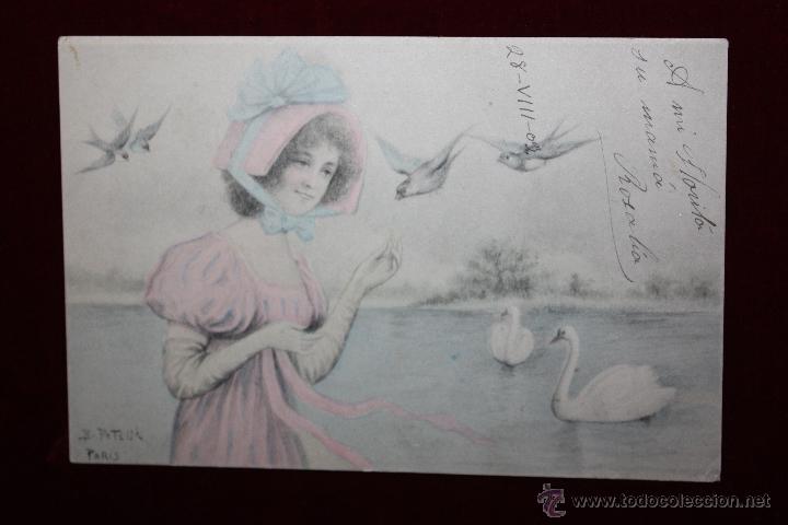 Postales: ANTIGUA POSTAL ESTILO MODERNISTA. MUJER. SIN CIRCULAR - Foto 1
