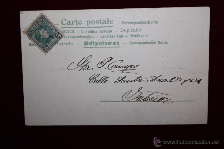 Postales: ANTIGUA POSTAL DE ESTILO MODERNISTA. ESCRITA - Foto 2