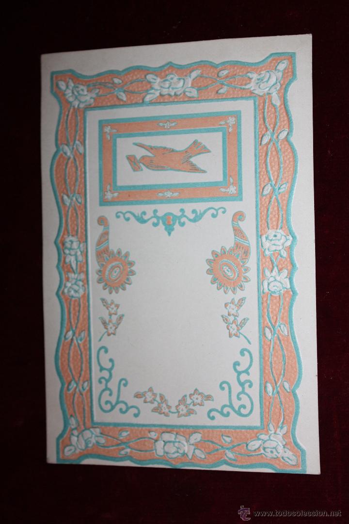 Postales: ANTIGUA POSTAL DE ESTILO MODERNISTA EN RELIEVE. SIN CIRCULAR - Foto 2
