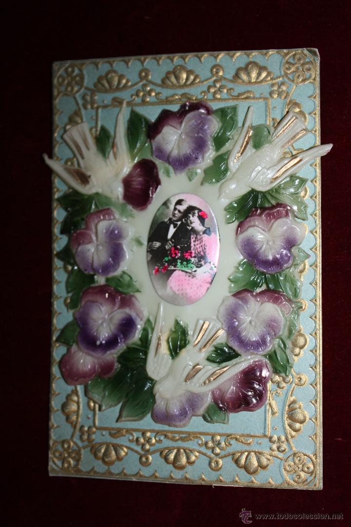 Postales: ANTIGUA POSTAL EN RELIEVE DE ESTILO MODERNISTA. SIN CIRCULAR - Foto 1