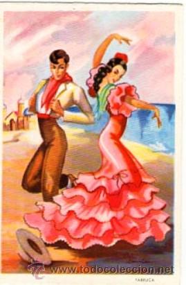 Postales: Postal baile regional andal&uacute;z: FARRUCA - Foto 1