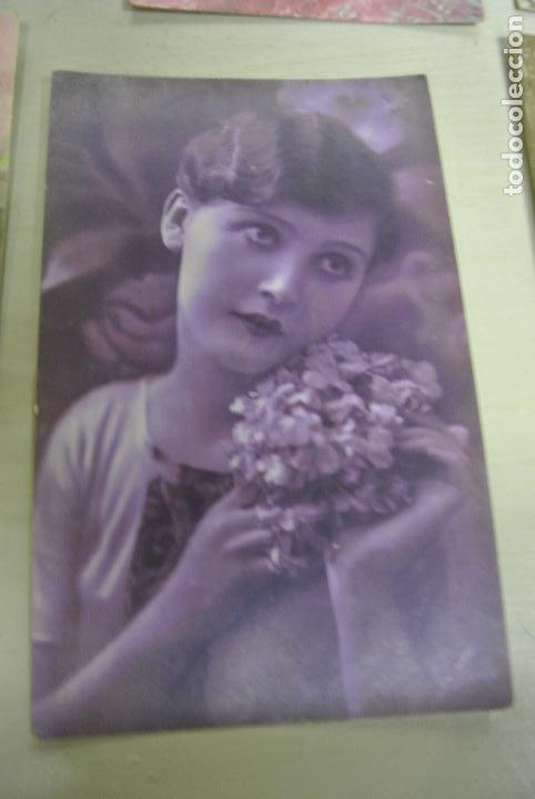 Postales: Lote de  antiguas postales romanticas - Foto 6