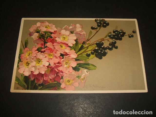 Postales: FLORES POSTAL ILUSTRADA - Foto 1
