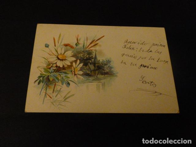 Postales: POSTAL FLORES REVERSO SIN DIVIDIR - Foto 1