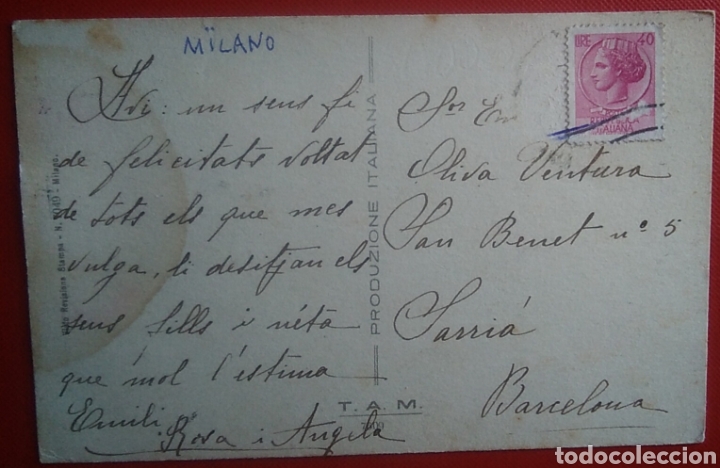 Postales: Postal Italia mujer con sombrero - Foto 2