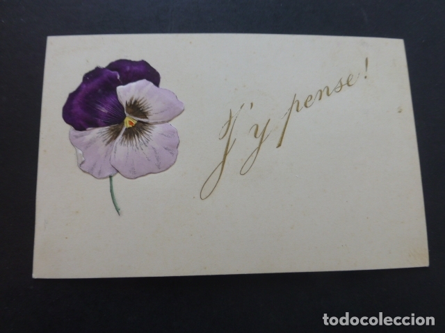 Postales: PENSAMIENTO POSTAL HACIA 1910 - Foto 1