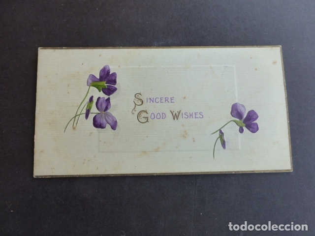 Postales: FLORES EN RELIEVE TARJETA - Foto 1