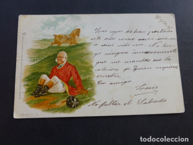 Postales: POSTAL JINETE CAIDO HIPICA - Foto 1