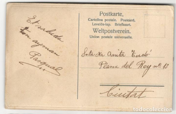 Postales: POSTAL TROQUELADA - ROSA - 1908 - PINTADA. - Foto 2