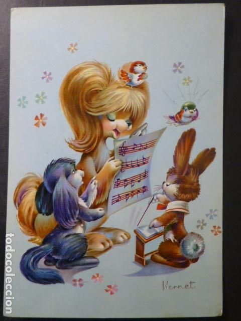 Postales: I. VERNET ILUSTRADORA POSTAL ANIMALES - Foto 1