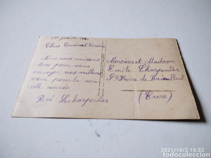Postales: Postal antigua flores - Foto 2
