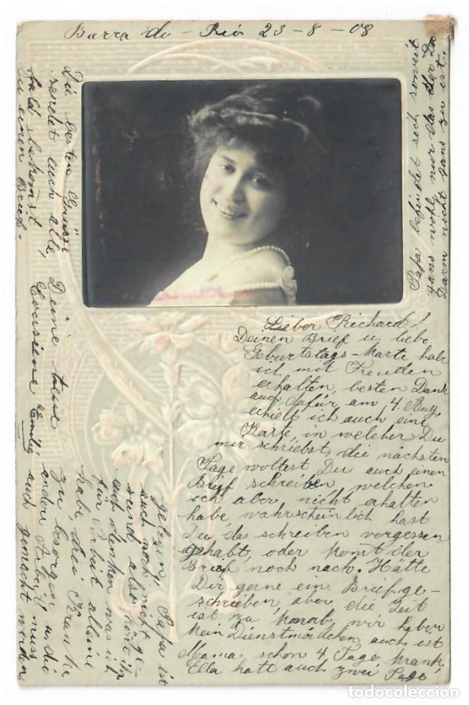 Postales: RETRATO DE MUJER &diams; 1908 - Foto 1