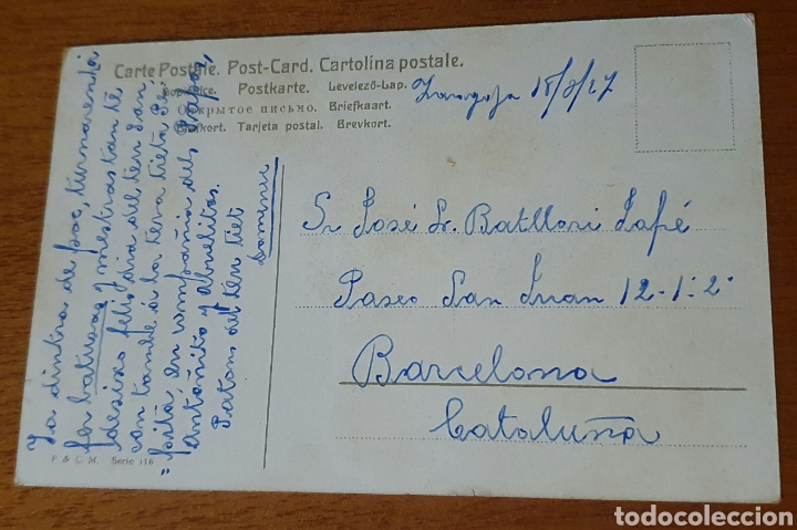 Postales: POSTAL BOXEO: BOXERS T.MARTINY. CIRCULADA EN 1927 - Foto 2