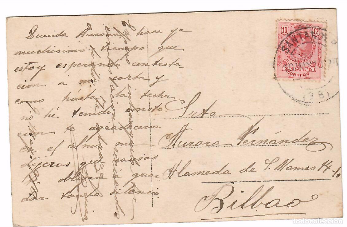 Postales: TARJETA POSTAL ROM&Aacute;NTICA SANTANDER - Foto 2
