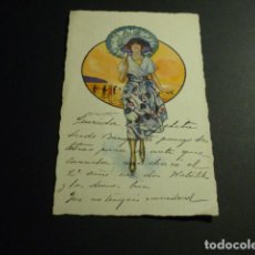 Postales: MUJER EN LA PLAYA SIMONETTI ILUSTRADOR POSTAL ART DECÓ 1925. Lote 396398134
