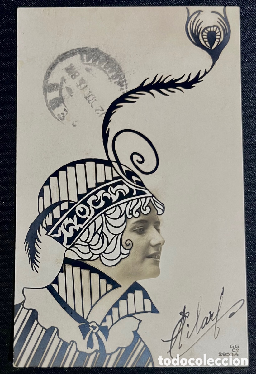 Postales: POSTAL: CHICA CHARLEST&Oacute;N - CIRCULADA EN 1915 - Foto 1