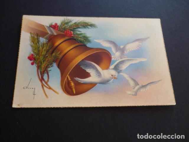 Postales: PALOMAS Y CAMPANA VIVES ILUSTRADOR POSTAL - Foto 1