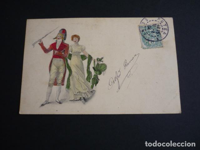 Postales: PAREJA ELEGANTE POSTAL ILUSTRADA - Foto 1