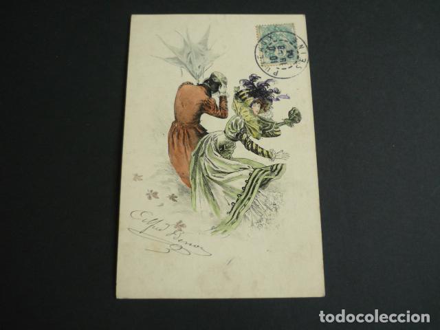 Postales: PAREJA ELEGANTE POSTAL ILUSTRADA - Foto 1