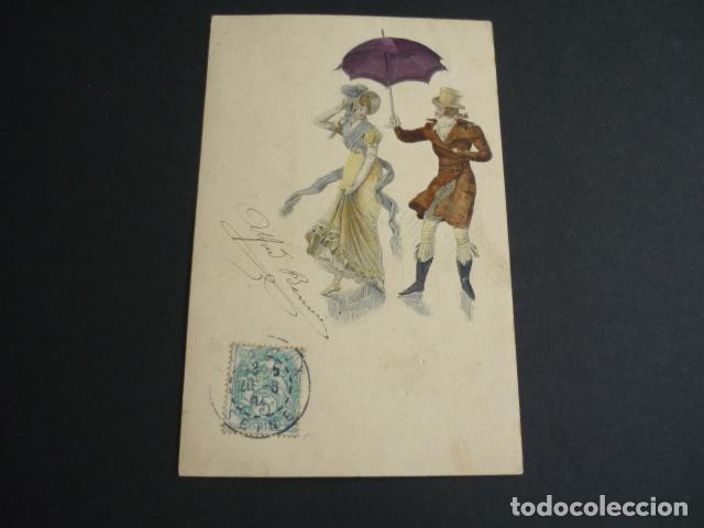 Postales: PAREJA ELEGANTE POSTAL ILUSTRADA - Foto 1