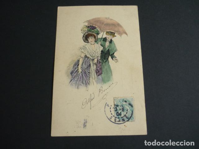 Postales: PAREJA ELEGANTE POSTAL ILUSTRADA - Foto 1