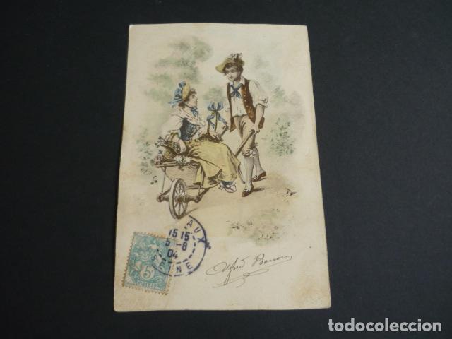 Postales: ESCENA ELEGANTE POSTAL ILUSTRADA - Foto 1