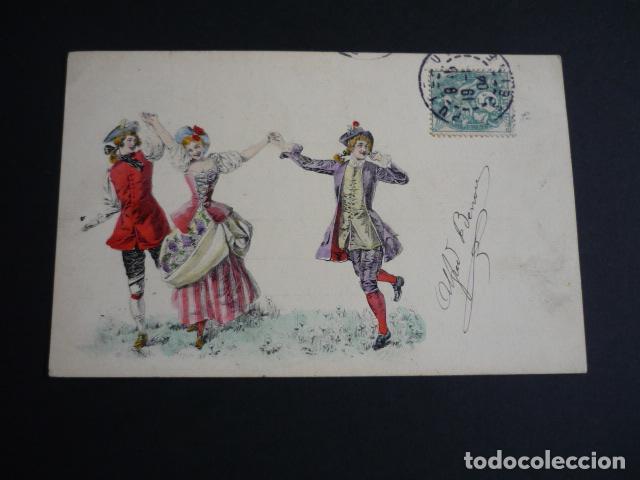 Postales: ESCENA ELEGANTE POSTAL ILUSTRADA - Foto 1