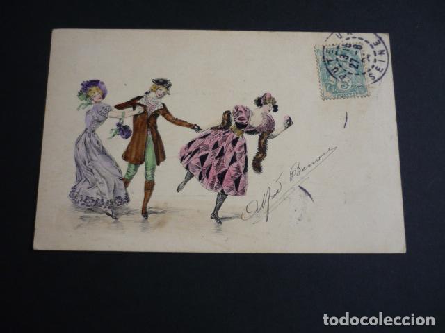 Postales: ESCENA ELEGANTE POSTAL ILUSTRADA - Foto 1