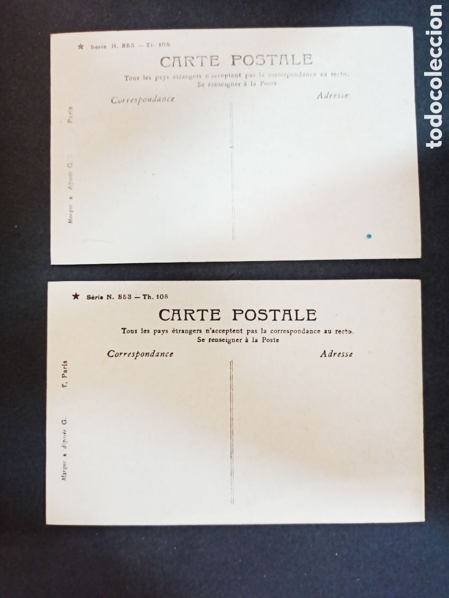 Postales: 4 postales antiguas. Cabaret. Francia. Sin circular. - Foto 5