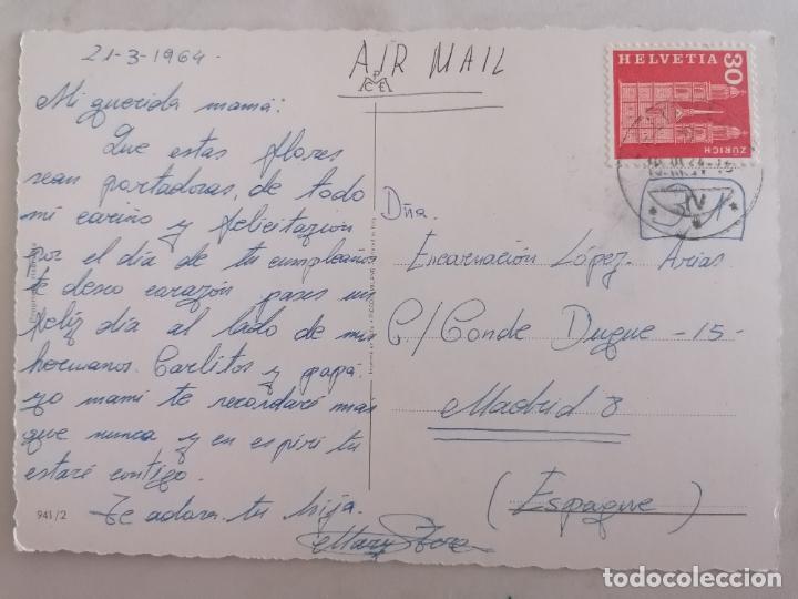 Postales: POSTAL FLORES, ESCRITA A&Ntilde;O 1964 - Foto 2