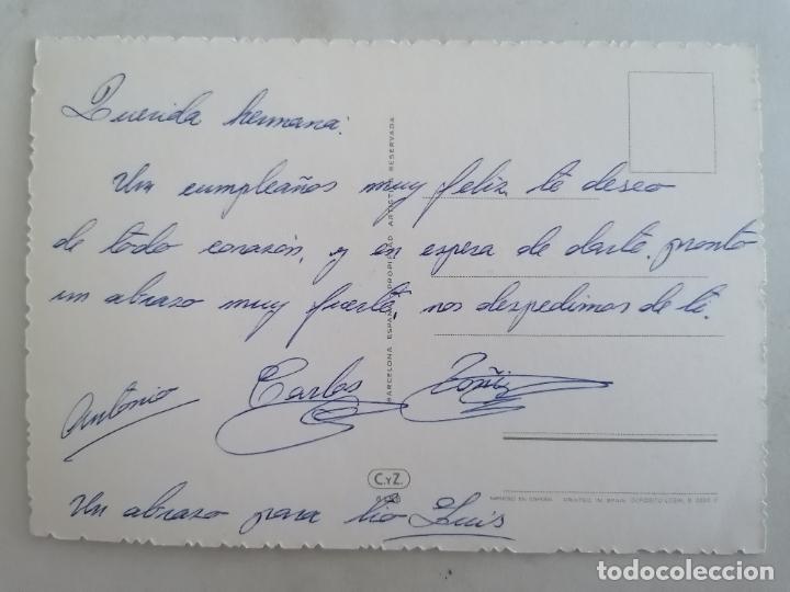 Postales: POSTAL FLORES, ESCRITA A&Ntilde;OS 60 - Foto 2