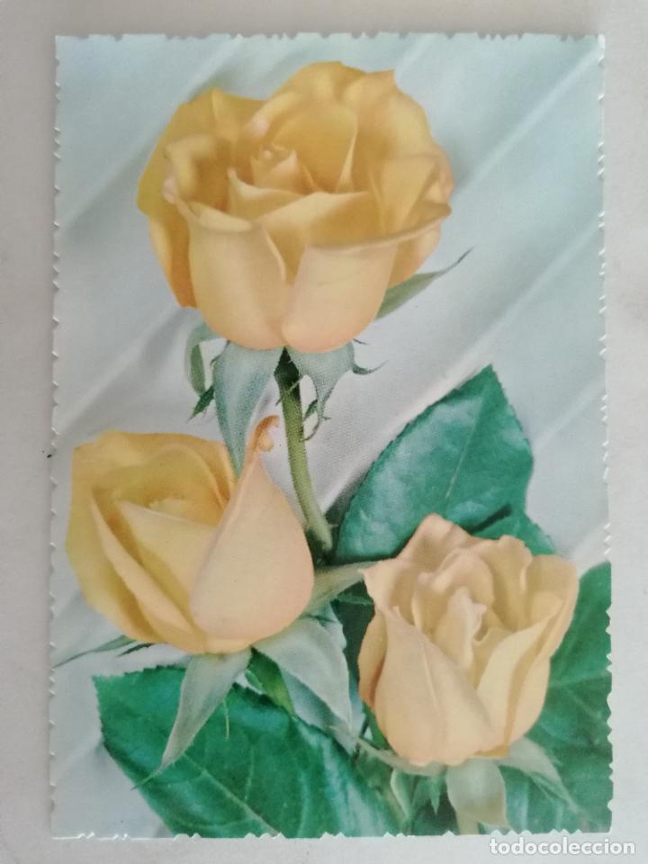 Postales: POSTAL FLORES, ESCRITA A&Ntilde;OS 60 - Foto 1