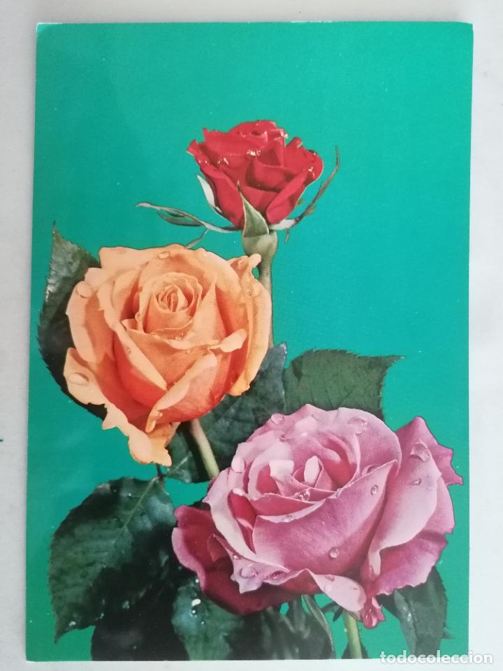 Postales: POSTAL FLORES, ESCRITA A&Ntilde;O 1966 - Foto 1