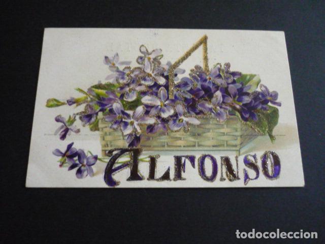 Postales: CESTA CON VIOLETAS POSTAL - Foto 1