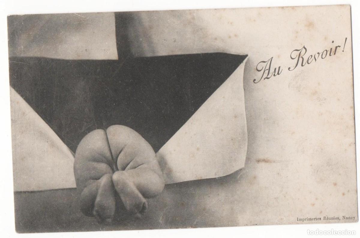Postales: Postal Francesa principios del XX- sin circular- &rdquo;Adi&oacute;s&rdquo; - Foto 1
