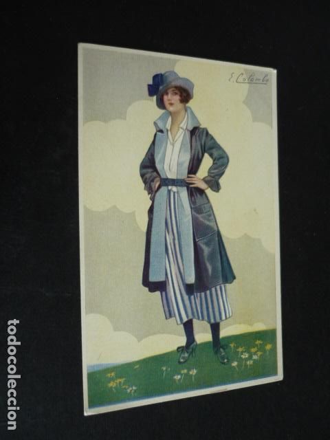 Postales: MUJER ELEGANTE COLOMBO ILUSTRADOR POSTAL ART DECO - Foto 1