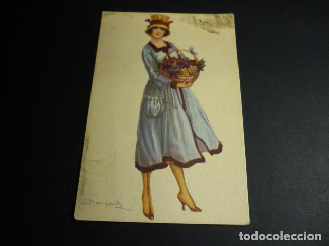 Postales: MUJER ELEGANTE POSTAL ART DECO BONNARD ILUSTRADOR - Foto 1