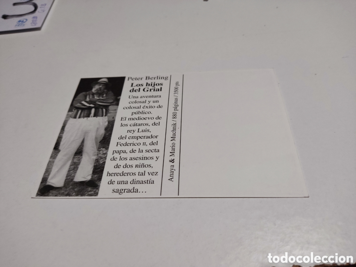 Postales: Postal Los hijos del Grial de Peter Berling - Foto 2
