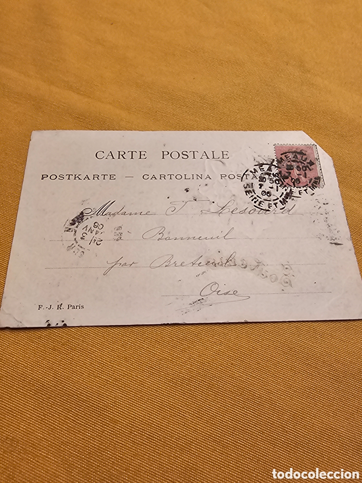 Postales: ANTIGUA POSTAL FRANCESA. CIRCULADA - Foto 2